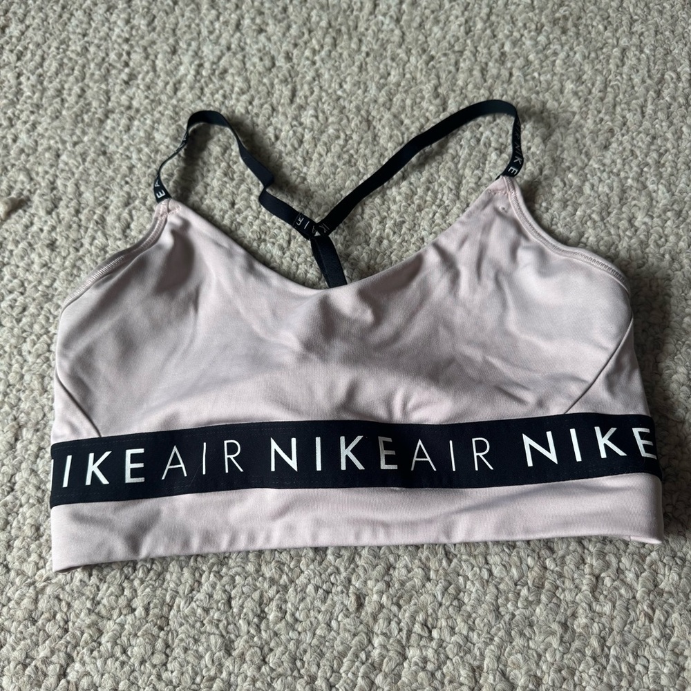 Nike Pink and Black Sports Bra Racerback